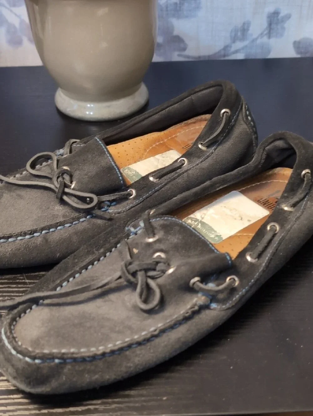 Men's Gray Suede Moccasin Driving Loafers